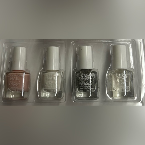 New L.A.Colors French Tip Manicure Set 8 Pieces All is Bright Nail Polish - Picture 6 of 15